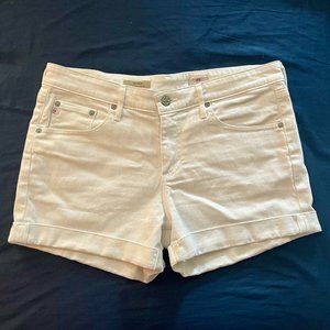 AG Adriano Goldschmied The Hailey Ex Boyfriend Roll Up Jean Shorts White - Sz 30